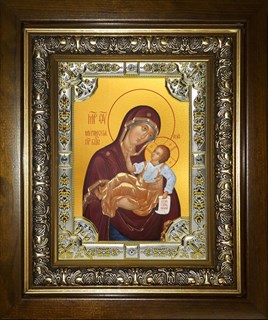 Икона Муромская икона Божией Матери, в киоте 24х30 см 26828