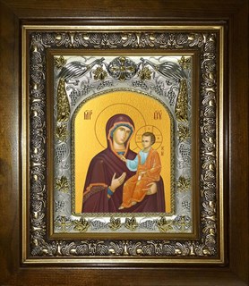 Икона Иверская икона Божией Матери, в киоте 20х24 см 26855