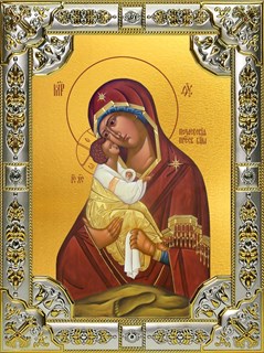 Икона Почаевская икона Пресвятой Богородицы, 18х24 см, со стразами 26887