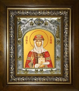 Икона Ольга равноапостольная великая княгиня, в киоте 20х24 см 26888