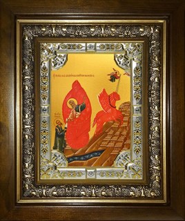 Икона Илия (Илья) пророк, в киоте 24х30 см 26892