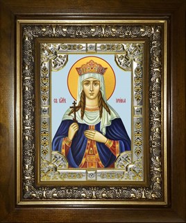 Икона Ирина Македонская великомученица, в киоте 24х30 см 26905