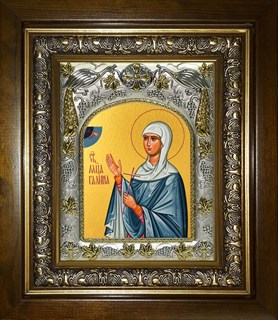 Икона Галина Коринфская мученица, в киоте 20х24 см 26918