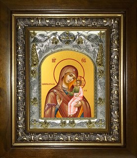 Икона Седмиезерская икона Божией Матери, в киоте 20х24 см 26935