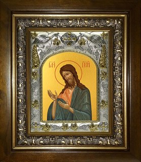 Икона Иоанн (Иван) Предтеча, Креститель Господень, в киоте 20х24 см 26977