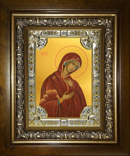 Икона Деисусная икона Божией Матери, в киоте 24х30 см 26996