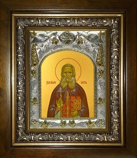 Икона Анти?па (Кириллов) Преподобномученик, иеромонах, в киоте 20х24 см 27095
