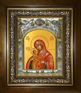 Икона Девпетерувская икона Божией Матери, в киоте 20х24 см 27096