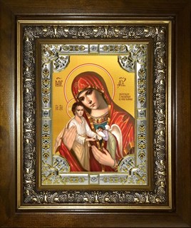 Икона Скорбящая о младенцах, во чреве убиенных, икона Божией Матери, в киоте 24х30 см 27098