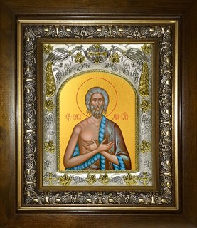 Икона Василий Блаженный, Московский чудотворец, в киоте 20х24 см 27122
