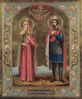 Икона Александра Римская мученица и Александр Невский благоверный князь 27134