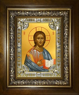 Икона Господь Вседержитель, в киоте 24х30 см 27179