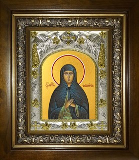 Икона Афанасия Эгинская, преподобная, в киоте 20х24 см 27180