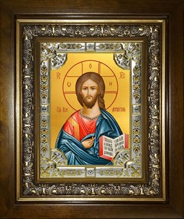 Икона Господь Вседержитель, в киоте 24х30 см 27185