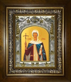 Икона Нина просветительница Грузии, равноапостольная, в киоте 20х24 см 27189