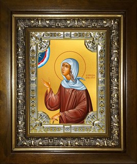 Икона Ксения Петербургская (Петербуржская) блаженная, в киоте 24х30 см 27195