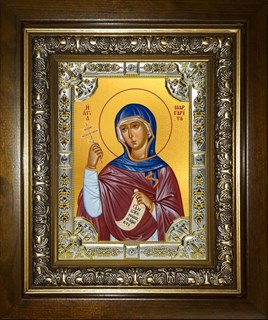 Икона Маргарита Антиохийская, в киоте 24х30 см 27206
