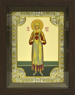 Икона Аполлинария Тупицына мученица,в киоте 24х30 см 27213