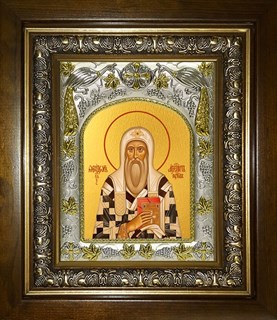 Икона Феодор (Фёдор) святитель, архиепископ Ростовский, в киоте 20х24 см 27251