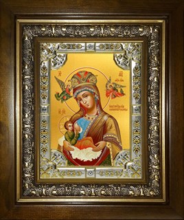 Икона Млекопитательница, икона Божией Матери, в киоте 24х30 см 27266
