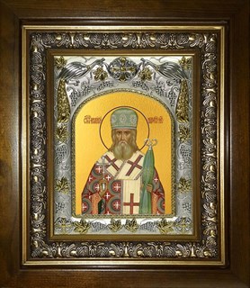 Икона Иннокентий, митрополит Московский, святитель, в киоте 20х24 см 27291