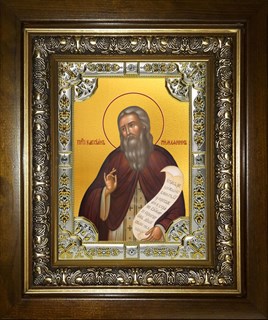 Икона Кассиан (Иоанн Кассиан) Римлянин преподобный, в киоте 24х30 см 27308
