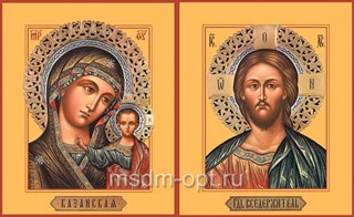 Икона Венчальная пара Господь Вседержитель и Казанская Божия Матерь 27332