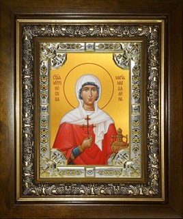 Икона Мария Магдалина равноапостольная, мироносица, в киоте 24х30 см 27351