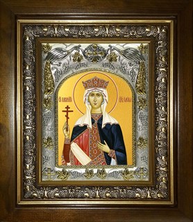 Икона Елена равноапостольная царица,в киоте 20х24 см 27361