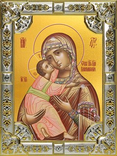 Икона Владимирская Божия Матерь, 18х24 см со стразами 27364