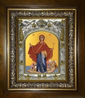 Икона Игумения святой Горы Афонской, икона Божией Матери, в киоте 20х24 см 27405