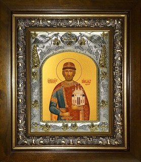 Икона Ярослав Мудрый, в киоте 20х24 см 27429