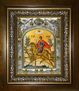 Икона Трифон мученик, в киоте 20х24 см 27440