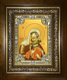 Икона Взыграние младенца, икона Божией Матери, в киоте 24х30 см 27469