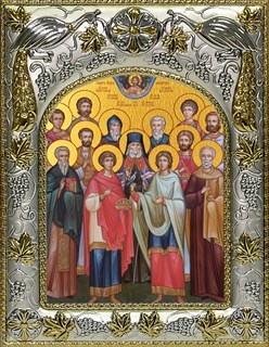 Икона Собор святых целителей, 14х18 см 27475