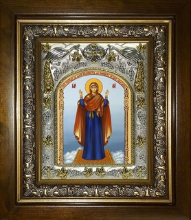 Икона Нерушимая стена, икона Божией Матери, в киоте 20х24 см 27482