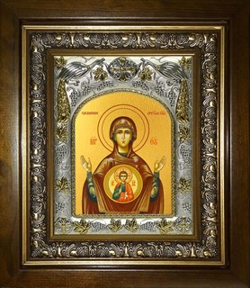 Икона Знамение икона Божией Матери, в киоте 20х24 см 27506