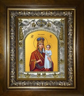 Икона Призри на смирение, икона Божией Матери, в киоте 20х24 см 27547