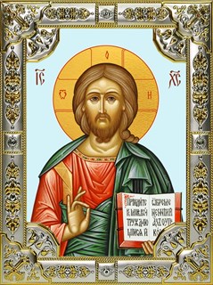 Икона Господь Вседержитель, 18х24 см, со стразами 27548