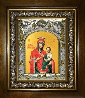 Икона Скоропослушница икона Божией Матери, в киоте 20х24 см 27558
