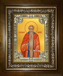 Икона Евфимий Великий преподобный, в киоте 24х30 см 27593