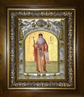 Икона Максим Грек преподобный, в киоте 20х24 см 27602