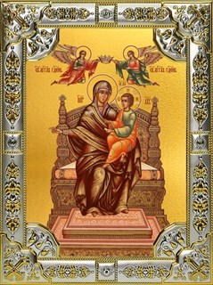 Икона Домостроительница, икона Божией Матери, 18х24 см, со стразами 27614