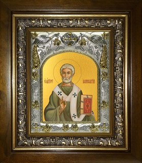 Икона Януарий священномученик, в киоте 20х24 см 27649