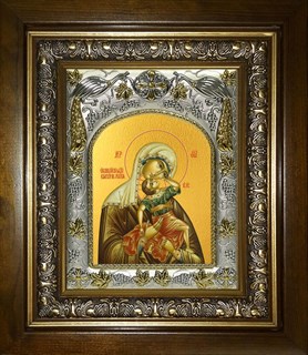 Икона Взыграние младенца, икона Божией Матери, в киоте 20х24 см 27715