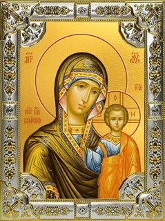 Икона Казанская икона Божией Матери, 18х24 см, со стразами 27738