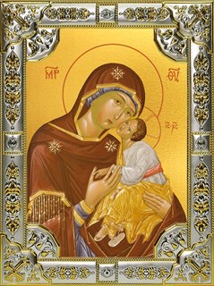 Икона Влахернская икона Божией Матери, 18х24 см, со стразами 27751