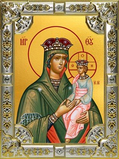 Икона Споручница грешных, икона Божией Матери, 18х24см, со стразами 27763