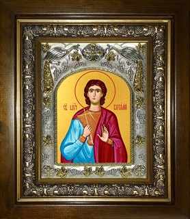 Икона Виталий Римлянин, в киоте 20х24 см 27786