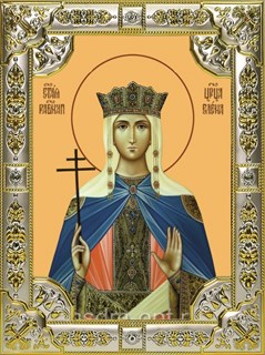 Икона Елена равноапостольная царица, 18х24 см, со стразами 27789